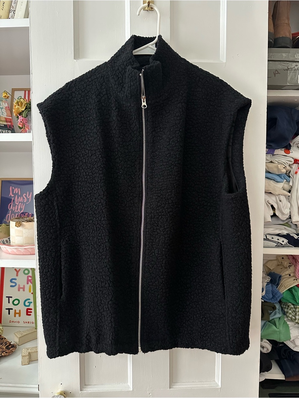 & other stories boucle zip vest